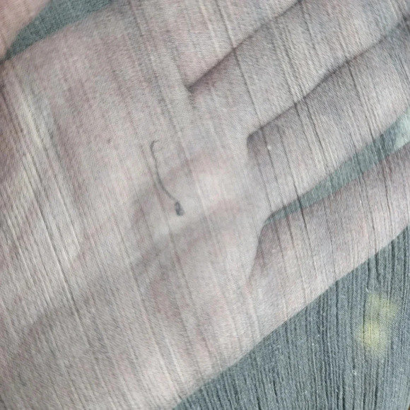 SolMer Cover  up caftan Beach Black Beaded Semi Sheer Gold size L - Picture 7 of 7